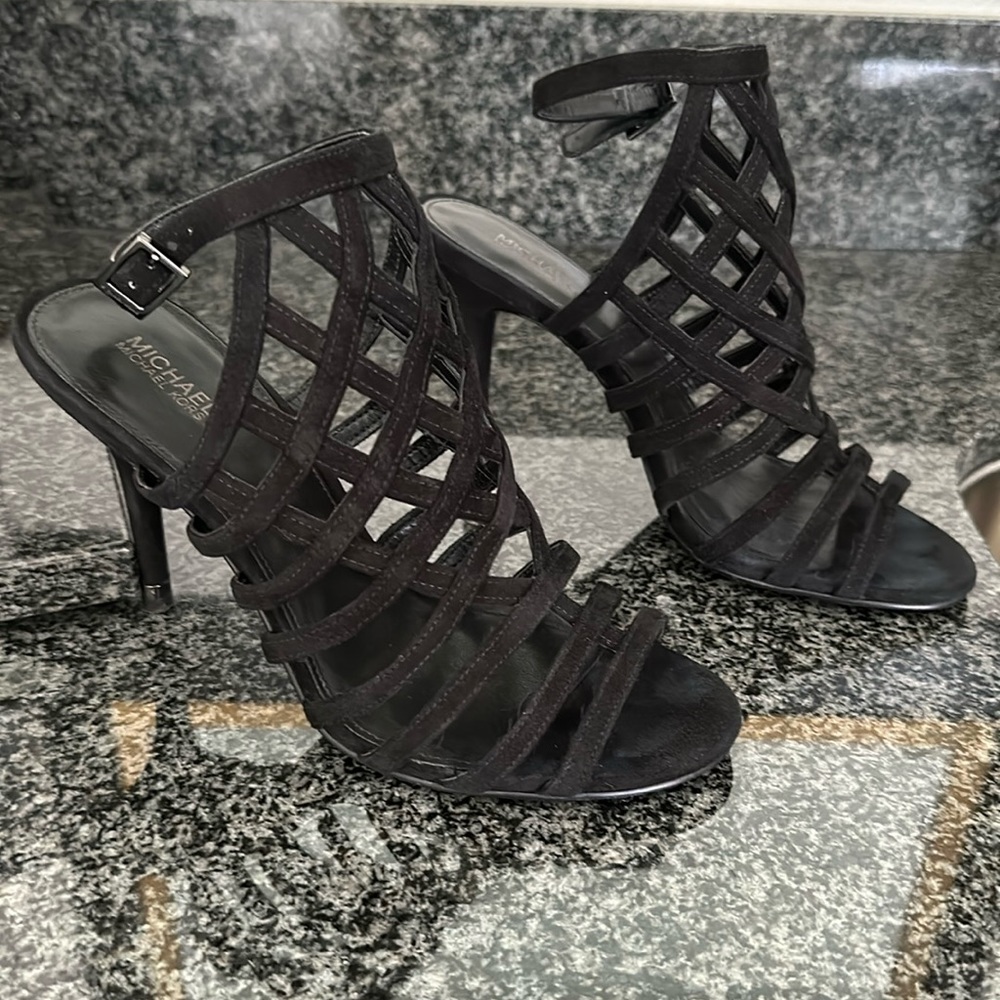 Michael Kors Collection Black Suede Sandals. Size 7M